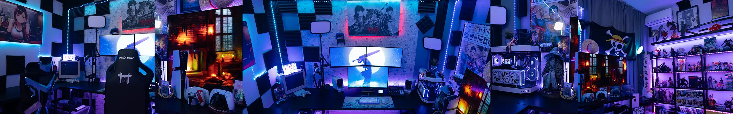 MystaGaming Gaming Setup 2026 με διπλό PC, οθόνες και φωτισμό RGB